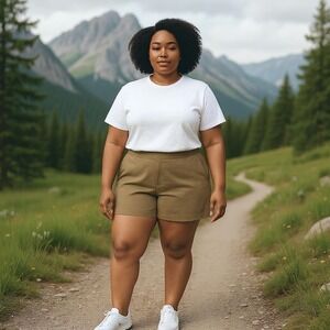 Athleta Trekkie North Shorts Size 20 Beige Hiking Ripstop Pockets NWT NEW‎